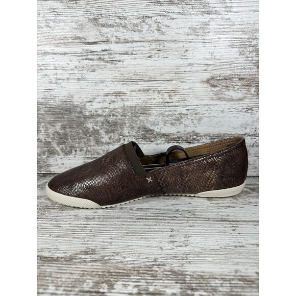 Women's Frye Melanie Metallic Bronze Leather Flats Sz 8M - Picture 3 of 10